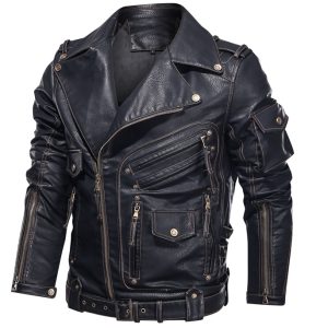Vintage Leather Men's Coat Jacket Jacket