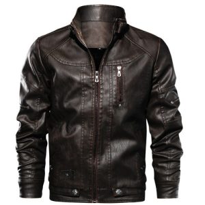 Leather jacket for travelers