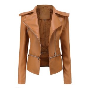 Motorcycle Leather Jacket For women