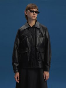 Leather biker jacket Premium