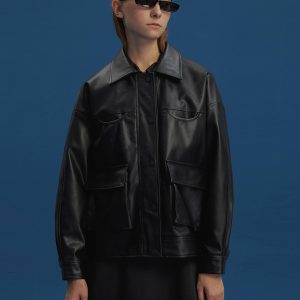 Leather biker jacket Premium