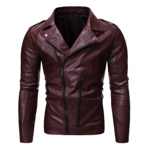 Motorcycle leather jacket For Men
