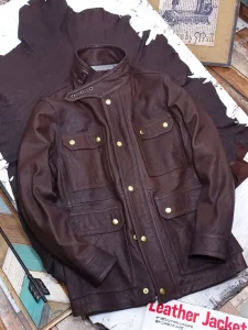 Trendy 2024 New Men's Genuine Leather jacket Real Goat Skin Jacket for Male Autumn Winter Clothes Outerwear Brown Plus Size 2XL