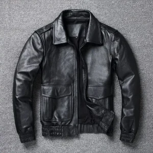 2024 New Plus Size 8XL Men's winter Leather Jacket Men Classic A2 Cowhide Coat Genuine Leather Jacket Quality