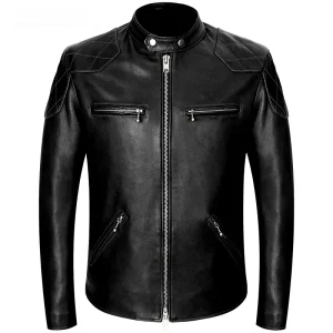 100% Genuine Soft Sheepskin Tanned Leather Jackets Man Men's Wine Red Motorcycle Goatskin Jacket Biker Windbreaker Male Coat