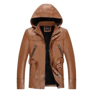 Autumn Winter New Leather Mid-Length Top Layer 's Cowhide Coat Plus Size Men's Outerwear