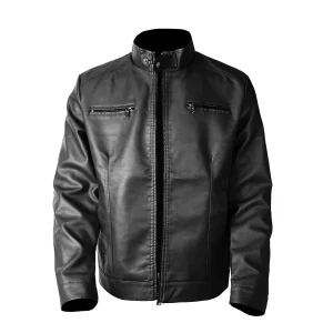 Vintage Mens Leather Jacket, Genuine Cowhide Moto Coat, Black Biker Style Jacket, Retro Autumn Winter Fashion Outerwear