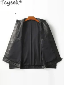 Genuine Leather Jacket Men Motorcycle Jackets Autumn Mens Clothes Real Goatskin Coats New Leather Coat