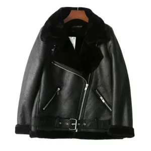 Winter Women Thick PU Leather Warm Suede Lamb Jacket Motorcycle Coats Faux Shearling Biker Sheepskin Leather Jackets Outwear