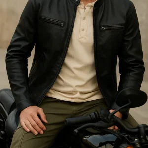 Vintage Brown Leather Jacket for Men, Genuine Cowhide Retro Coat, Warm Mens Outerwear for Daily Wear, Autumn Winter Jacket