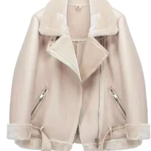 Winter Women's Thick PU Leather Warm Suede Lamb Jacket Motorcycle Coats Faux Shearling Biker Sheepskin Leather Jackets Outwear